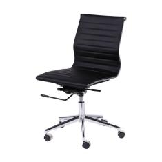 Cadeira Boxbit Eames Office Esteirinha Base Em Rodízio Preta