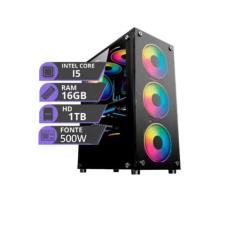 Pc Gamer Computador Cpu Intel I5 Hd 1tb Seagate Memoria Ram 16gb 500W 