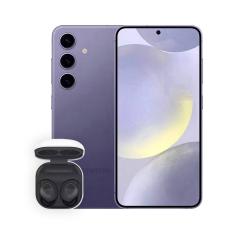 Smartphone Samsung Galaxy S24 5G Violeta 256GB, Tela 6.2", 8GB RAM, IA, IP68, Exynos 2400 + Fone de Ouvido Galaxy Buds FE - Grafite