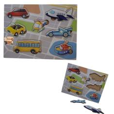 Brinquedo Pedagógico Madeira Quebra Cabeça De Encaixe Grande