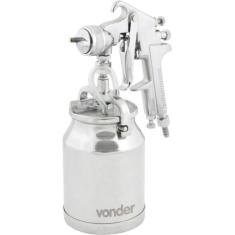 Pistola Para Pintura Sucção 1,8mm 7,1 Pcm Caneca Alumínio 1 - Vonder