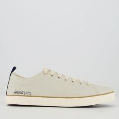 Tênis Coca Cola Nassau Leather Off White-Masculino