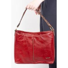Bolsa de ombro em couro liso Flávia-Feminino