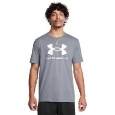 Camiseta de Treino Masculina Under Armour Sportstyle Logo M Cinza-Masculino