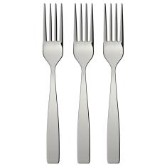 Conjunto de Garfos para Sobremesa Euro Home Lisos Inox - 3 Peças