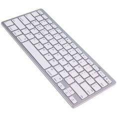 Teclado Bluetooth Para Pc Tablet E Smartphone Sem Fio Branco