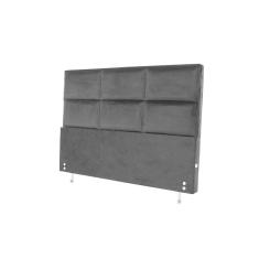 Cabeceira Estofada Para Cama Box Casal 127x142 Veludo Preto