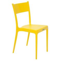 Cadeira Tramontina Diana Amarela Em Polipropileno E Fibra De Vidro