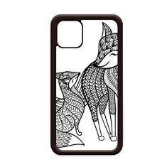 Capa Paint Fox Friend Company para iPhone 12 Pro Max para Apple Mini Mobile Case Shell