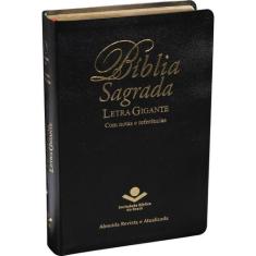 Livro - Bíblia Sagrada Letra Gigante - Couro Bonded Preto