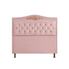 Cabeceira Cama Box Queen 1,60 Estofada Luxor Rose Holanda Plus Shop das Cabeceiras
