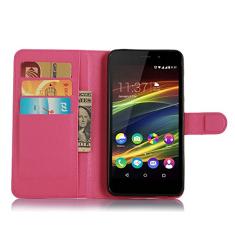 Capa para Wiko Slide 2 Carteira de Couro Flip Capa para Wiko Slide 2 Capa de proteção de telefone A capa com design simplificado
