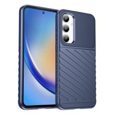 GTBDEKI Capa de celular para Galaxy A35, capa para Samsung A35 com protetor de tela, capa traseira de silicone TPU flexível de fibra de carbono antiarranhões à prova de choque para Samsung Galaxy A35