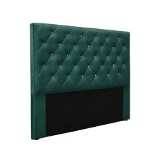 Cabeceira Cama Box Solteiro 90 cm Tania Veludo Verde S04 - D`Rossi