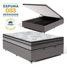 Cama Box Baú com Colchão Espuma D33 Pillow In Anjos Ortosleep Viúva 128x188x60cm