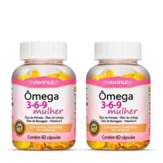 Kit 02 Ômega 3-6-9 Mulher 60 Capsulas Maxinutri