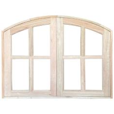 Janela de Madeira Vitro de Abrir Em Arco Padrão Cedro Batentes de 10 C