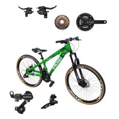 Bicicleta Vikingx Aro 26 Tuff 25 24v Cambio Shiamano Traseiro Dianteir