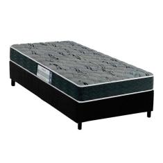 Cama Box Solteiro: Colchão Espuma Probel D33 Prodormir Advanced Mega Resistente + Base Black(88X188)
