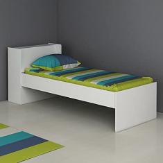 Cama Solteiro com Baú Wagner Siena Móveis Branco