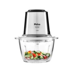 Mini Processador de Alimentos Philco - PPS01I Inox Glass 2 em 1 Copo d