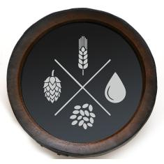 Quadro Decorativo Porta Rolhas Redondo Lúpulo, Malte - Pequeno