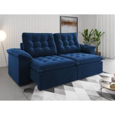 Sofá Retrátil e Reclinável 4 Lugares 250cm Veludo Detroit - Viero
