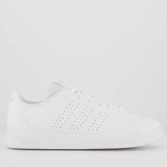 Tênis Adidas Advantage Base 2.0 Juvenil Branco e Cinza-Unissex
