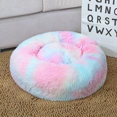 Cama para cães de gato, cama para animais de estimação para cães pequenos, camas de almofada para animais de estimação para dormir melhoradas e aconchegantes, antiderrapante lavável à máquina, diâmetro da luz 32 cm