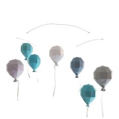 Móbile Berço Bebê Infantil Quarto Balões 3d Aro Alumínio