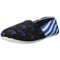 FOCO NFL Tênis feminino listrado de lona sem cadarço