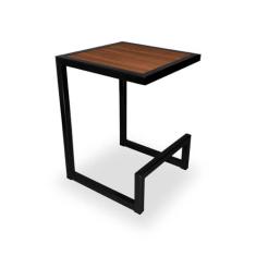 Banqueta Banco Baixo Rochester Cozinha Área Gourmet Preto e Villandry 