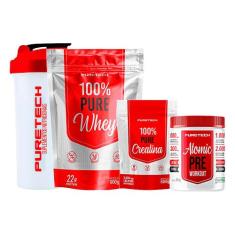 Kit 100% Pure Whey 900g + Atomic Pré-Workout 300g + Creatina 100% Pure