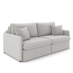 Sofá Retrátil Reclinável 4 Lugares 254cm Maili Veludo Cinza K01 - D`Rossi