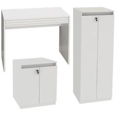 Escrivaninha Armario e Balcao Para Escritorio MEX73X51X49 Branco Tecno Mobili