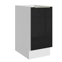 Balcão Madesa Lux 40 cm 1 Porta - Branco/preto
