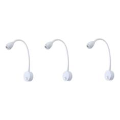 Arandela Movel Led 3W 3000K Leitura Cabeceira BrancaAli28 3U