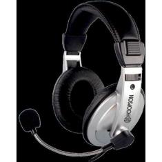 Fone de Ouvido com Microfone Headset Grande Prata - Hoopson
