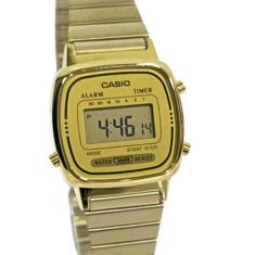 Relógio Casio Digital Vintage Mini Feminino Dourado LA670WGA-9DF