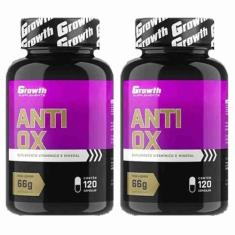 Anti-Ox Antioxidante 120 Cápsulas Growth Kit 2 Potes - Growth Suppleme