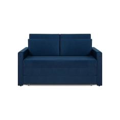 Sofá Cama Castor Casal Salerno Max Suede Azul 2 Lugares