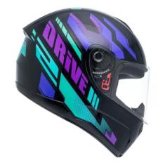 Capacete Masculino Fly Drive 2 Hg Atitude Roxo Fechado, Roxo, 58