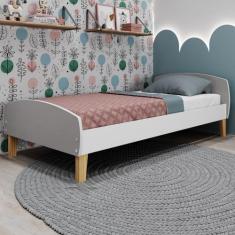 Cama Infantil Montessoriana Aurora Fume - Movelbras, Cinza, Moderno