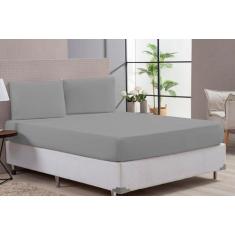 Jogo de Lençol Macio Verde Cama Box Queen Com Travesseiro Percal 180 F