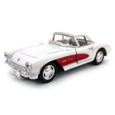 Carrinho Miniatura Chevrolet Corvette 1957 Escala 1:34 (Branco) - Kins