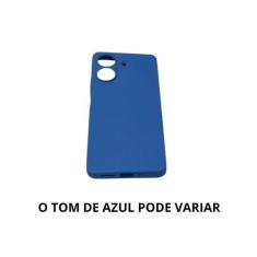 Capa Veludo Azul Compatível Xiaomi Redmi 13c Lançamento 2023 - Dsitrbu