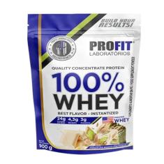 100% Whey Quality Concentrate Protein - 900g Refil Chocolate Branco Com Pistache - Profit