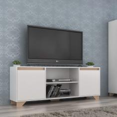 Rack para TV até 50 Polegadas 2 Portas 3 Prateleiras Benevello Quiditá Móveis