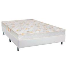 Cama Box Casal: Colchão Espuma Castor D28 Sleep Max + Base CRC Courano