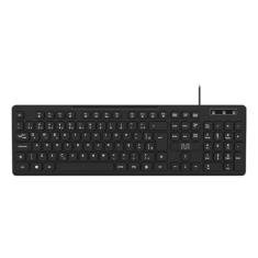 Teclado Com Fio Multimídia Cabo de 180cm Teclas Redondas USB Preto Multi - TC294